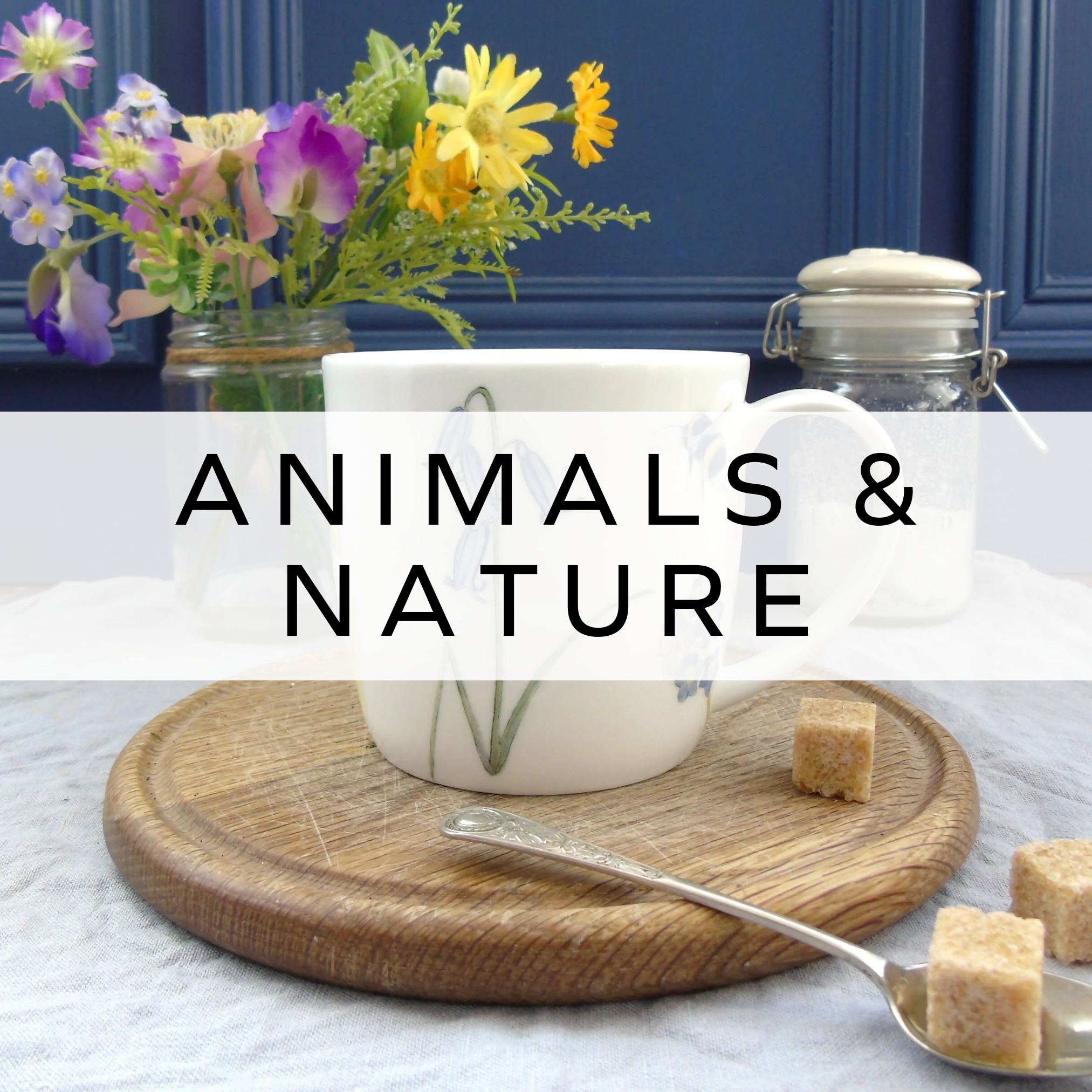 Nature-themed teapot displayed on a log, adding a rustic and earthy touch to your home décor.