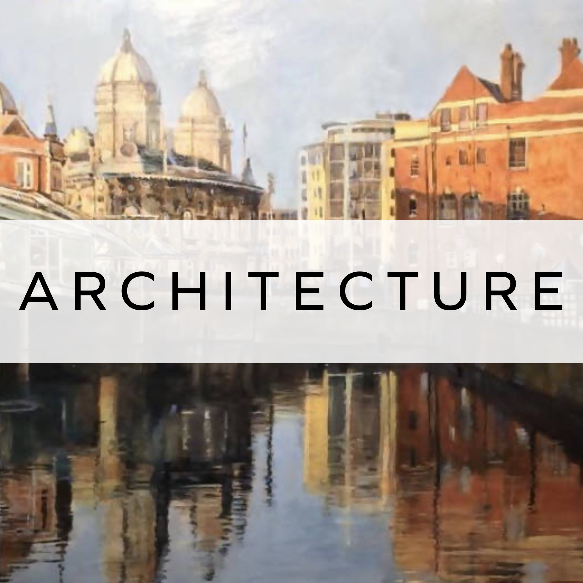 Original painting of a city landscape featuring skyline buildings and urban textures, capturing the energy and atmosphere of metropolitan life.