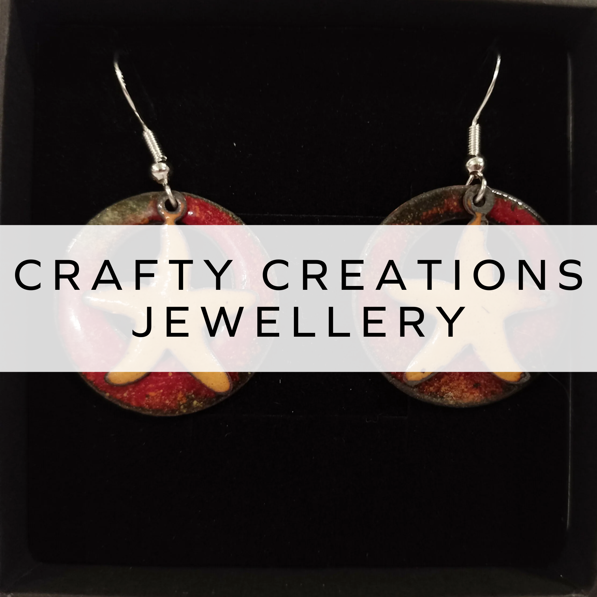 Red and yellow star earrings.