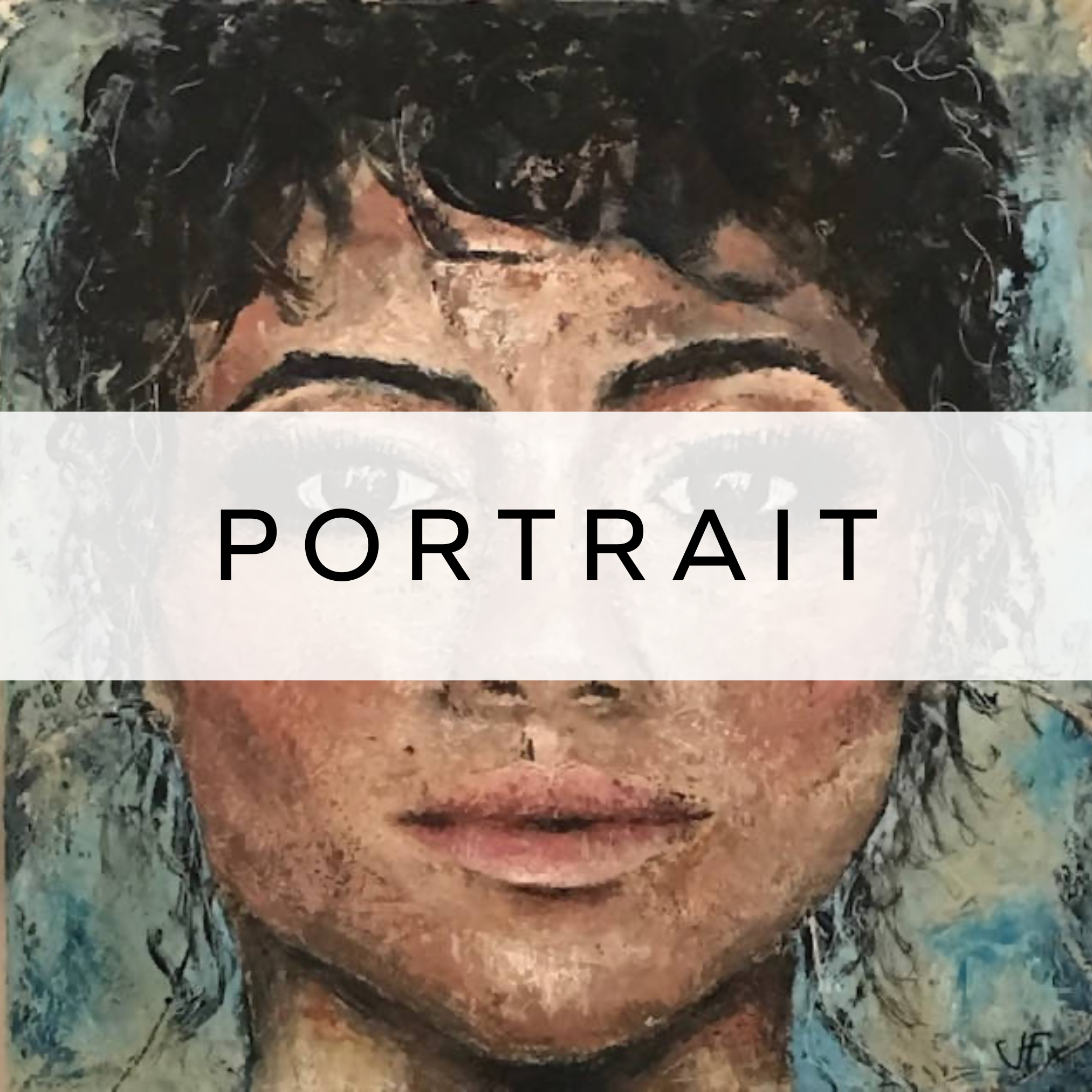 Original hand-painted portrait, capturing the expressive details and emotion of the subject with vibrant colours and intricate brushwork.