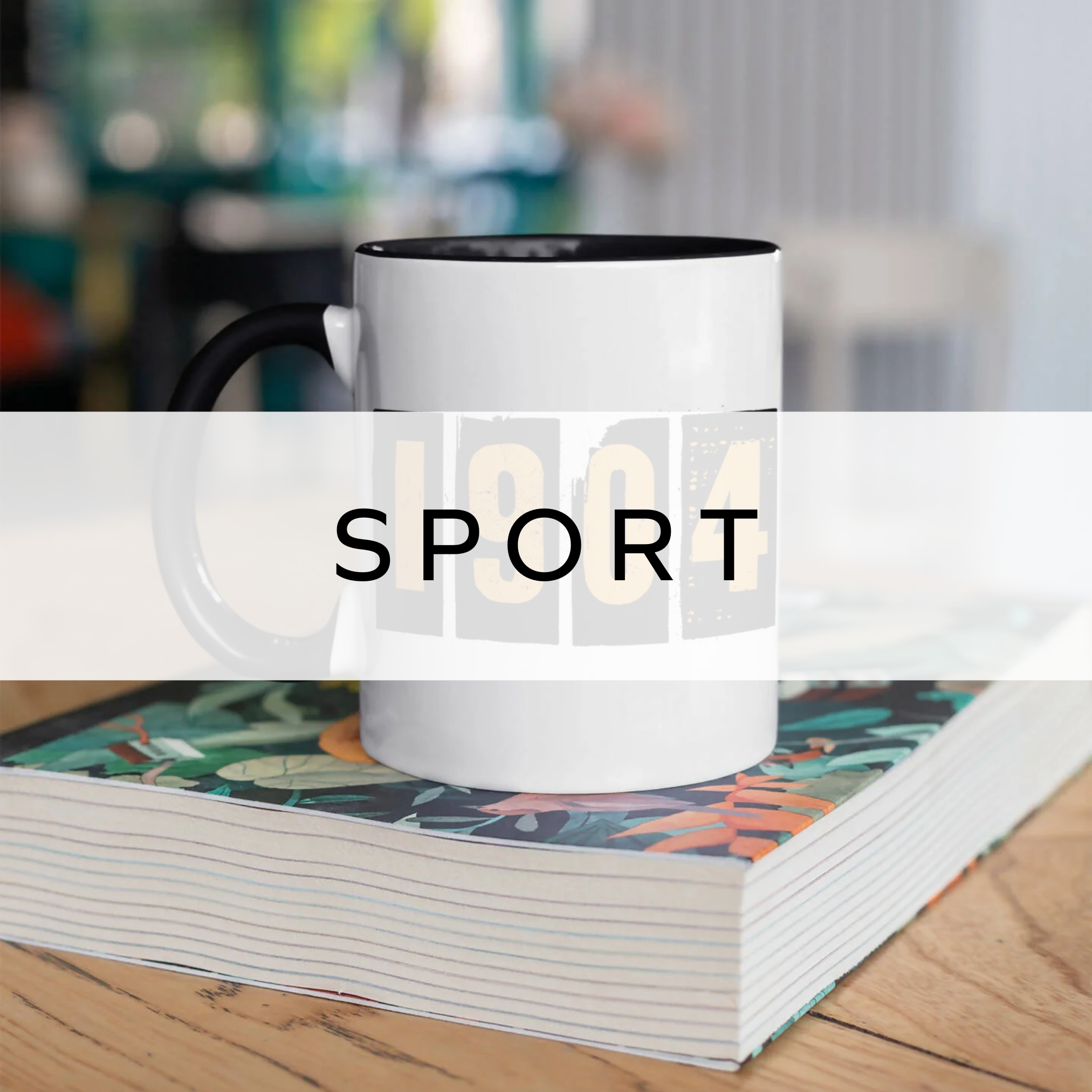 White ceramic mug featuring a bold vintage-style "1904" football design.