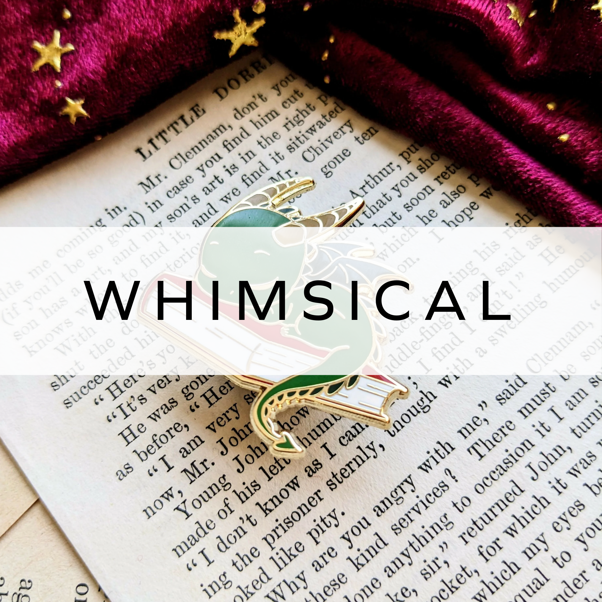 Enamel pin of a cute dragon sitting on a pile of books, ideal for fantasy fans and book lovers.