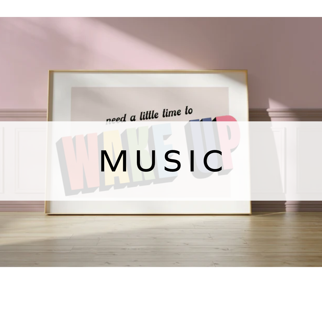 Typography print featuring music lyrics in a stylish, modern design.