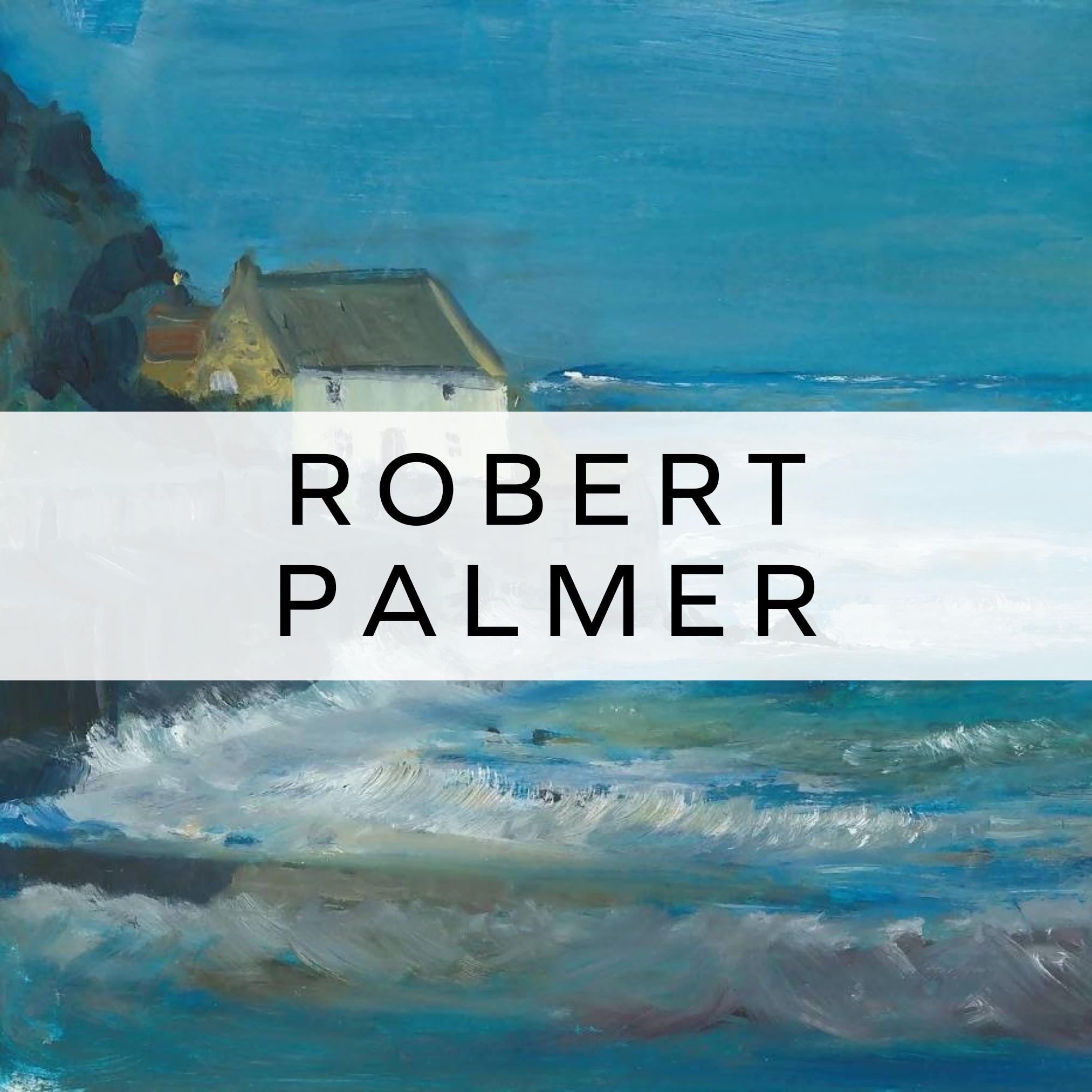 Painting of a cottage in Runswick Bay by the sea, featuring coastal scenery.