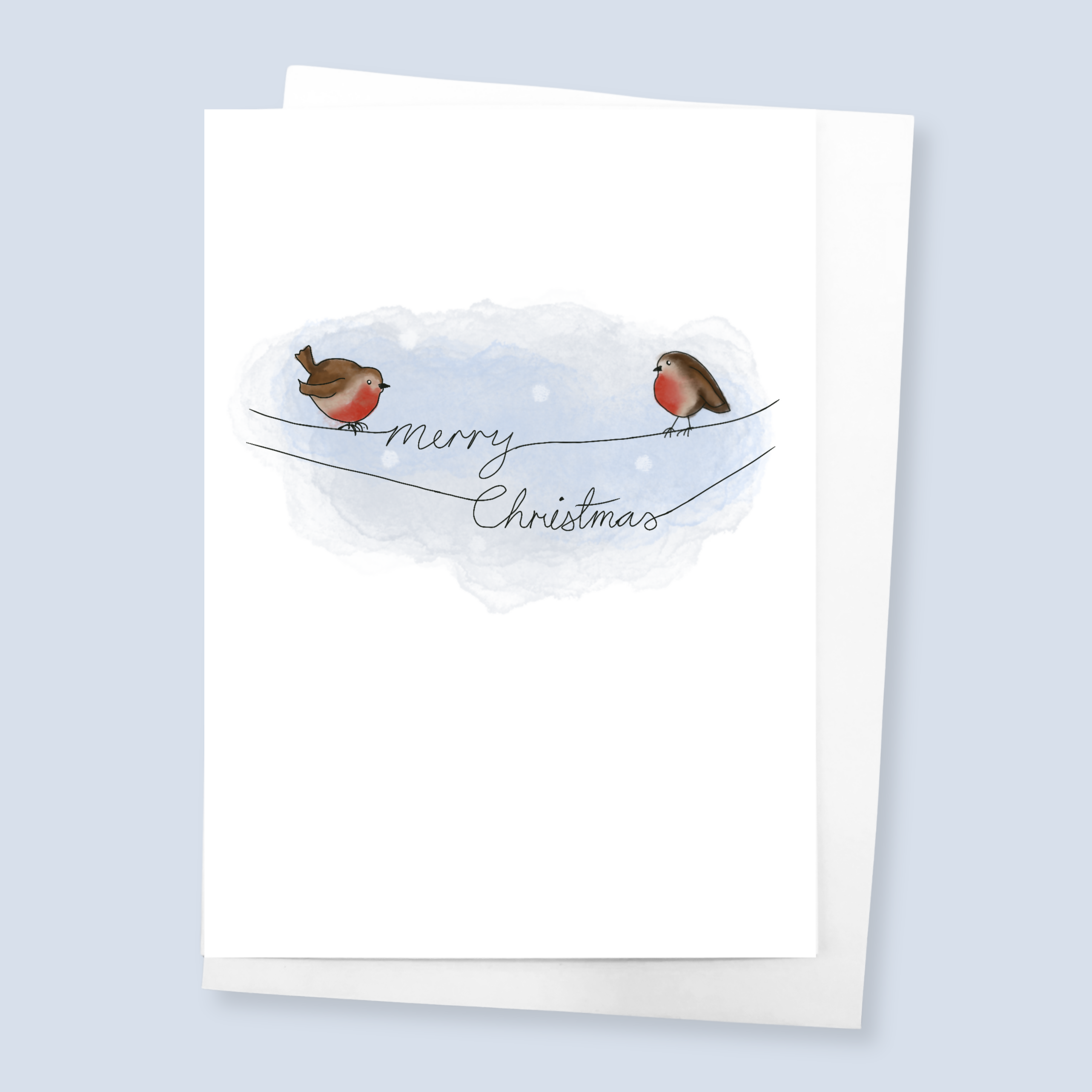 Christmas Card - Robins