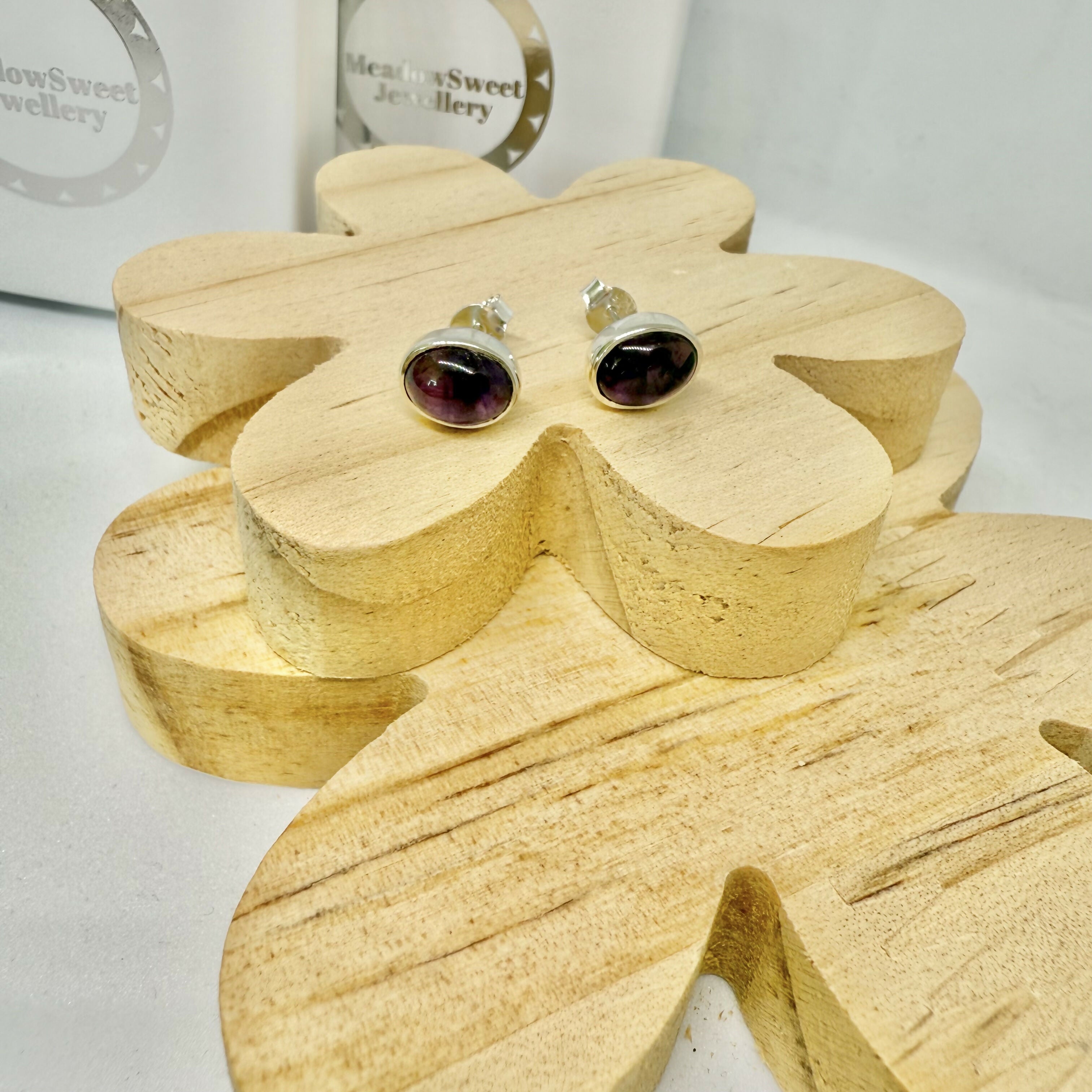 AMETHYST STUD EARRINGS