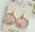 Real Flower Pink Blossom Earrings