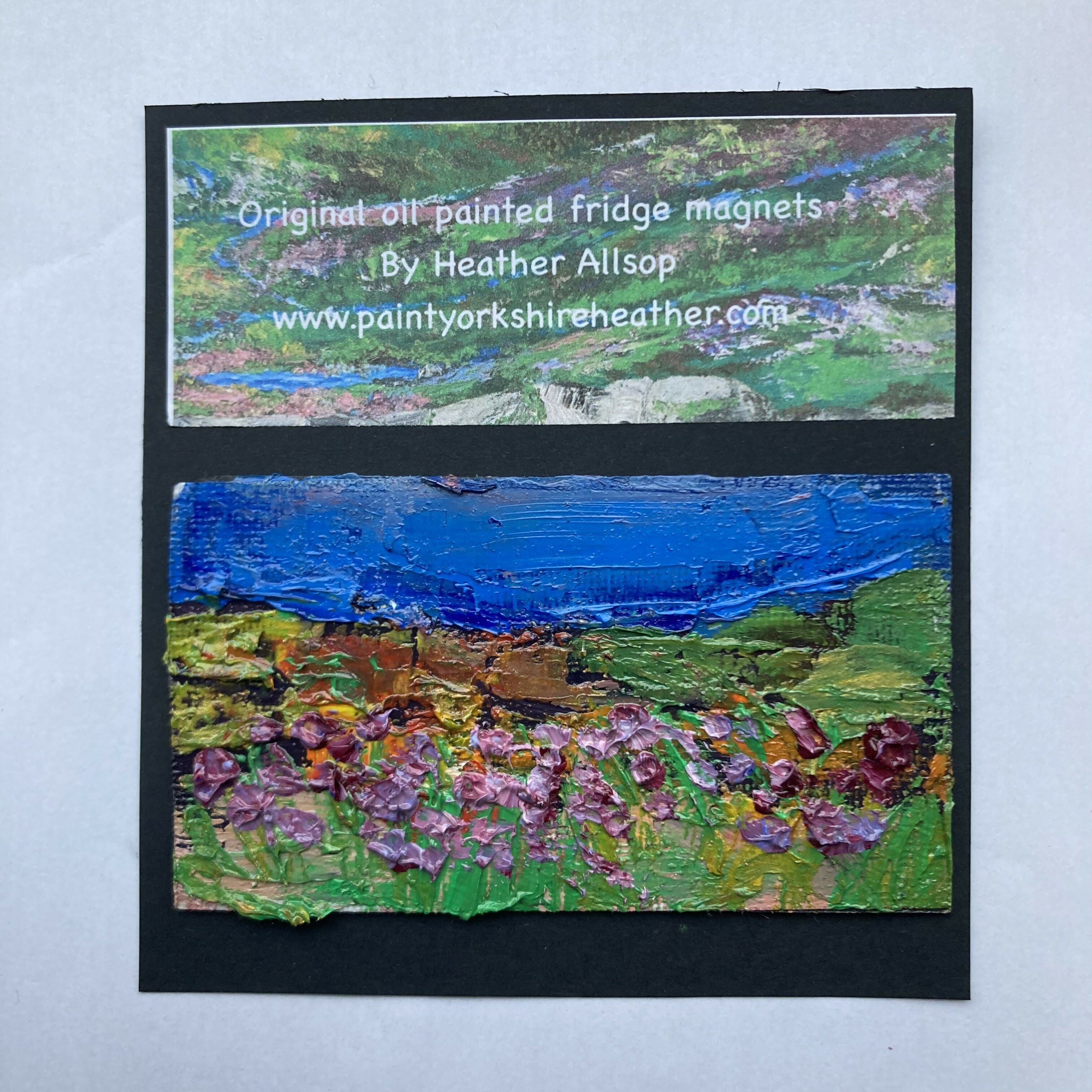 Poppies & Daisies By Stonewall - Oil Painted Mini Canvas Fridge Magnet