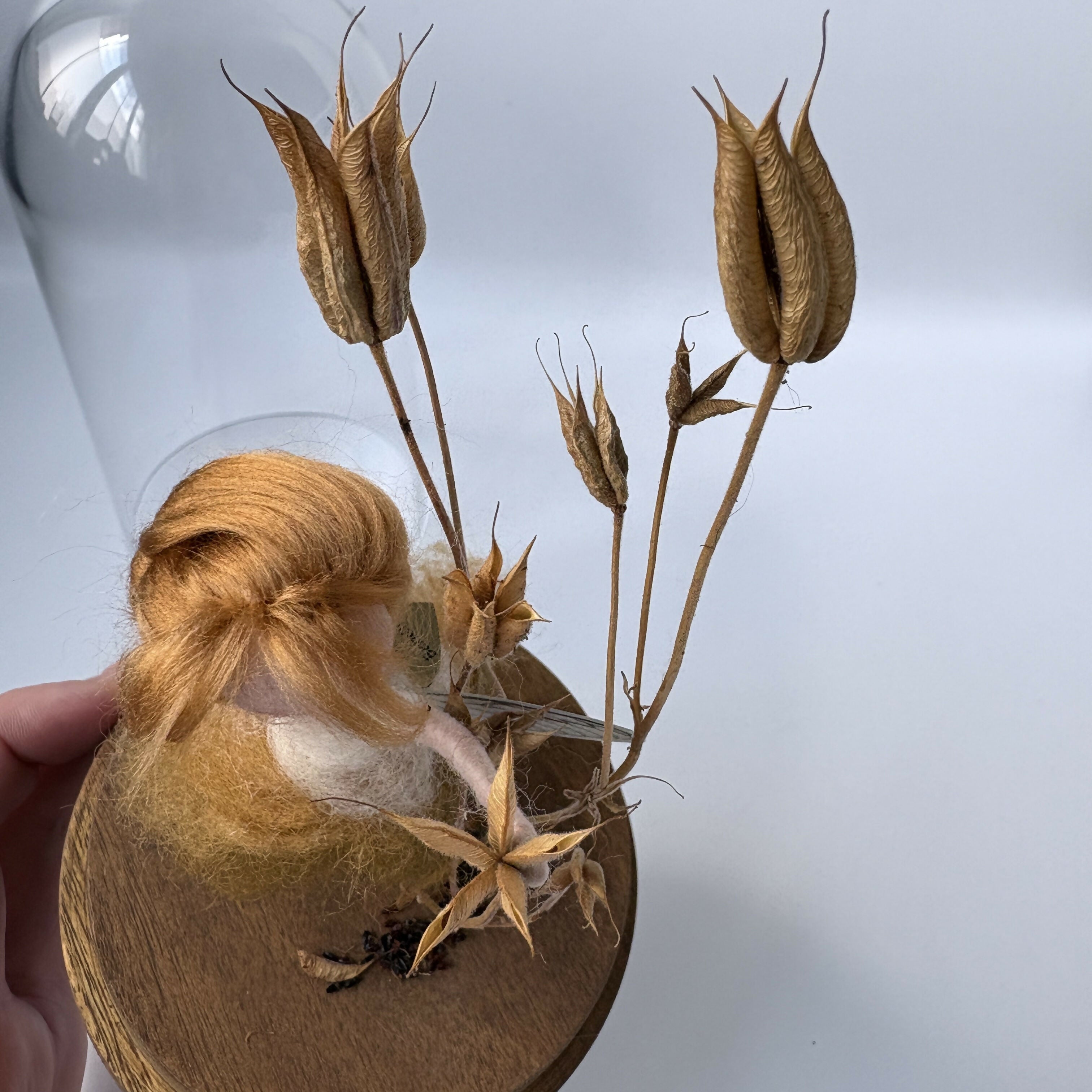 Flowers whisper beauty to the world, even as they fade, wilt and fall - Felted Fairy