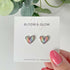 Pastel Rainbow Heart Studs - Handmade & Hypoallergenic | Art & Soul