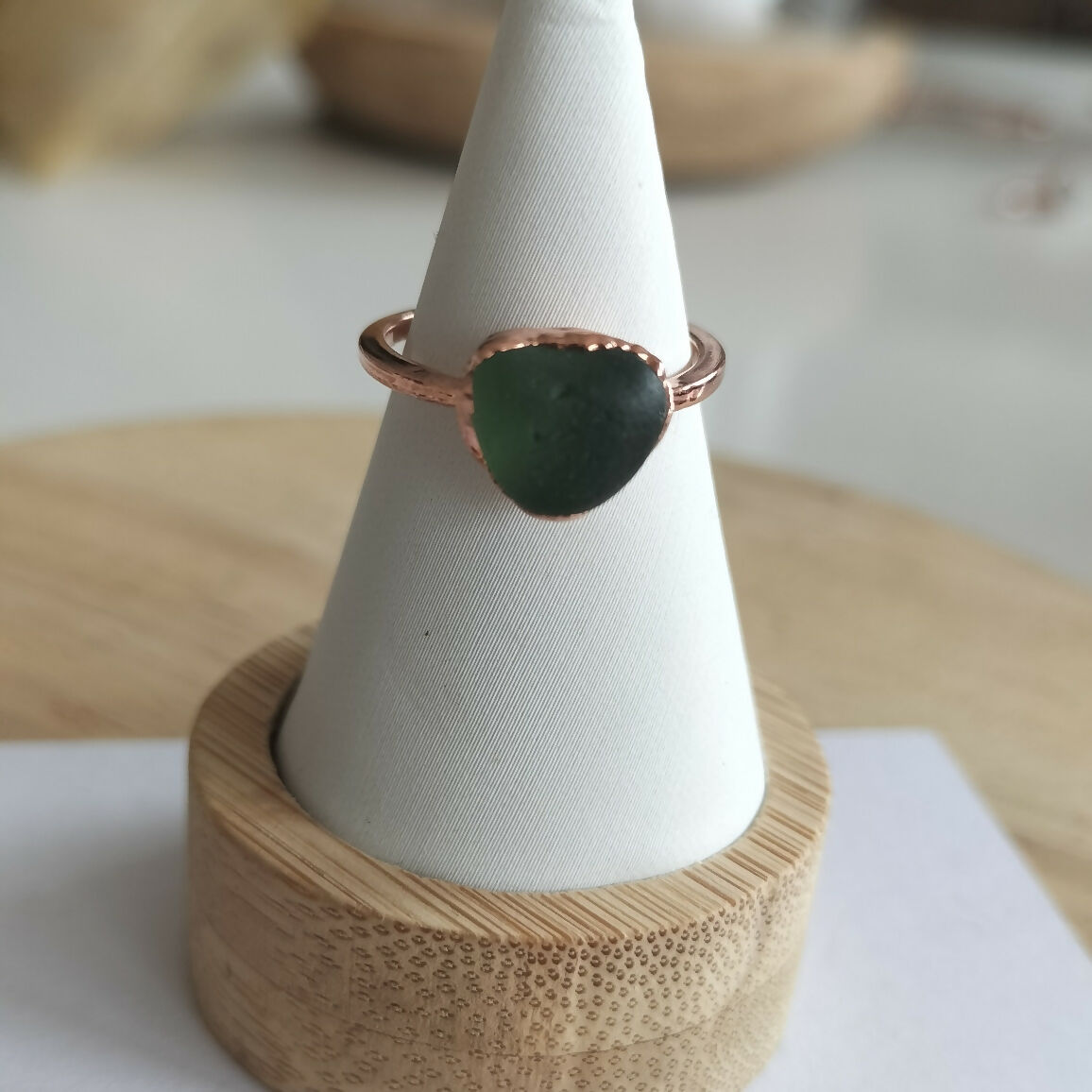 Seaglass Ring size L 1/2