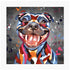 Painting of s Staffordshire Bullterrier dog.