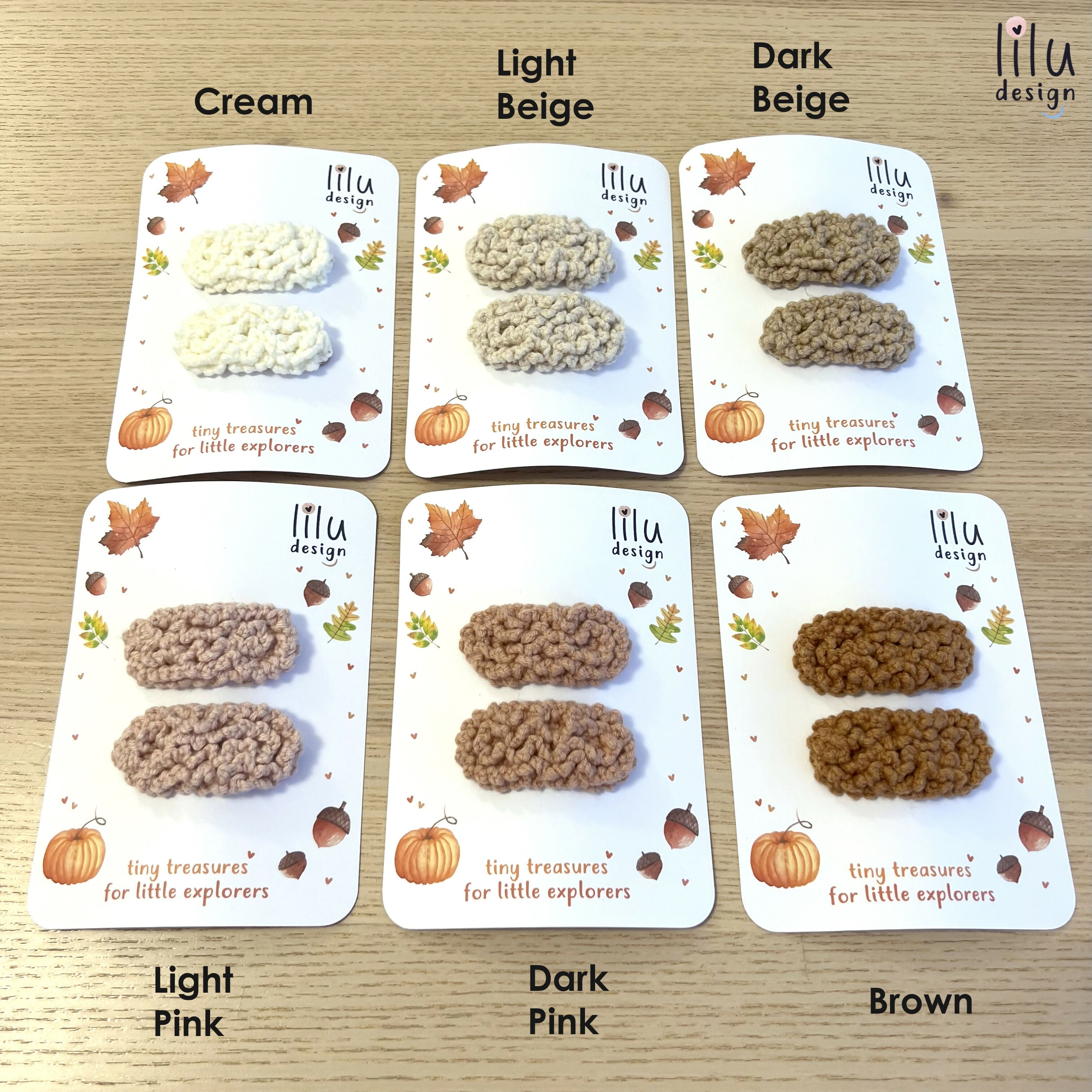 Crochet Hair Clip Set - Fluffy