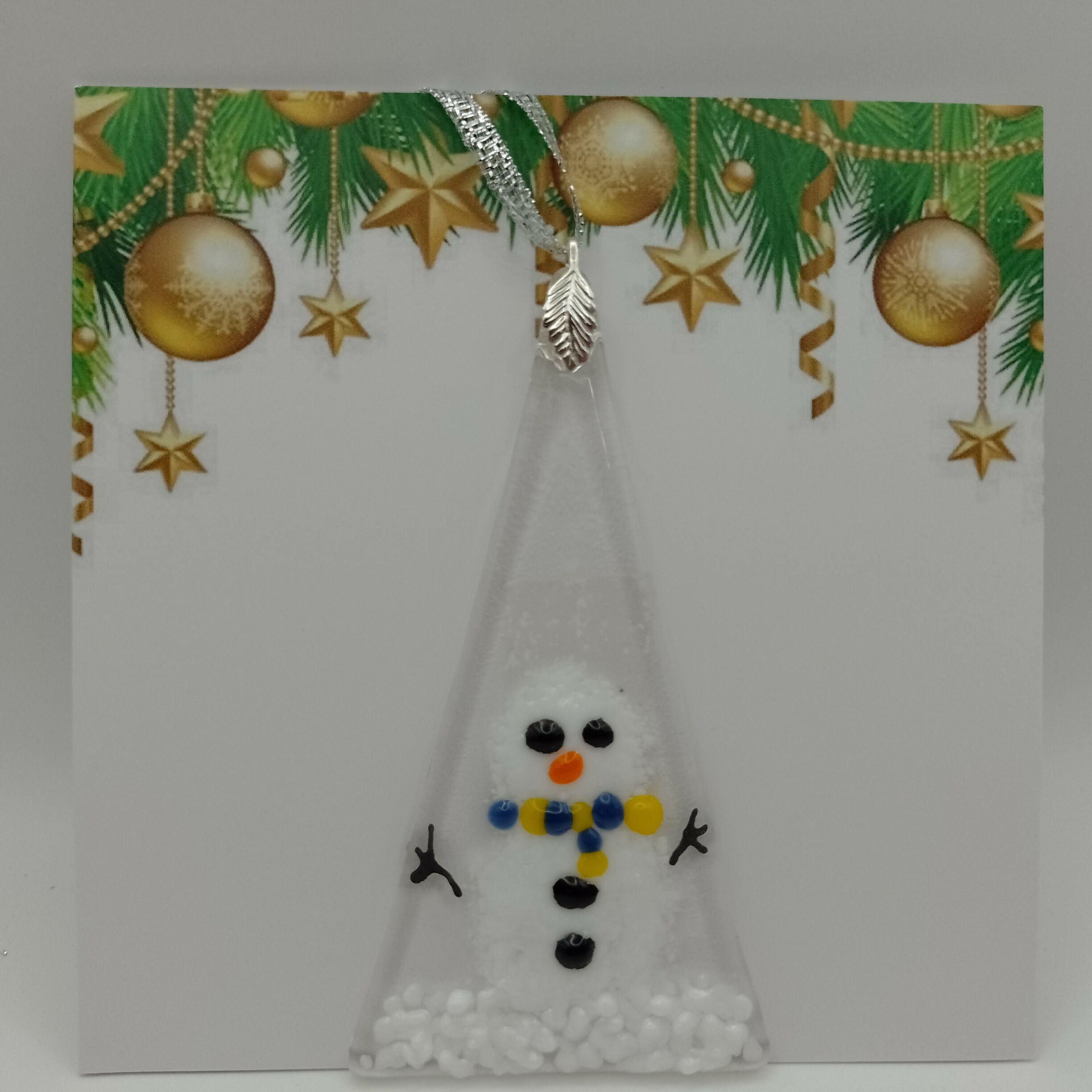Fused Glass Christmas Card