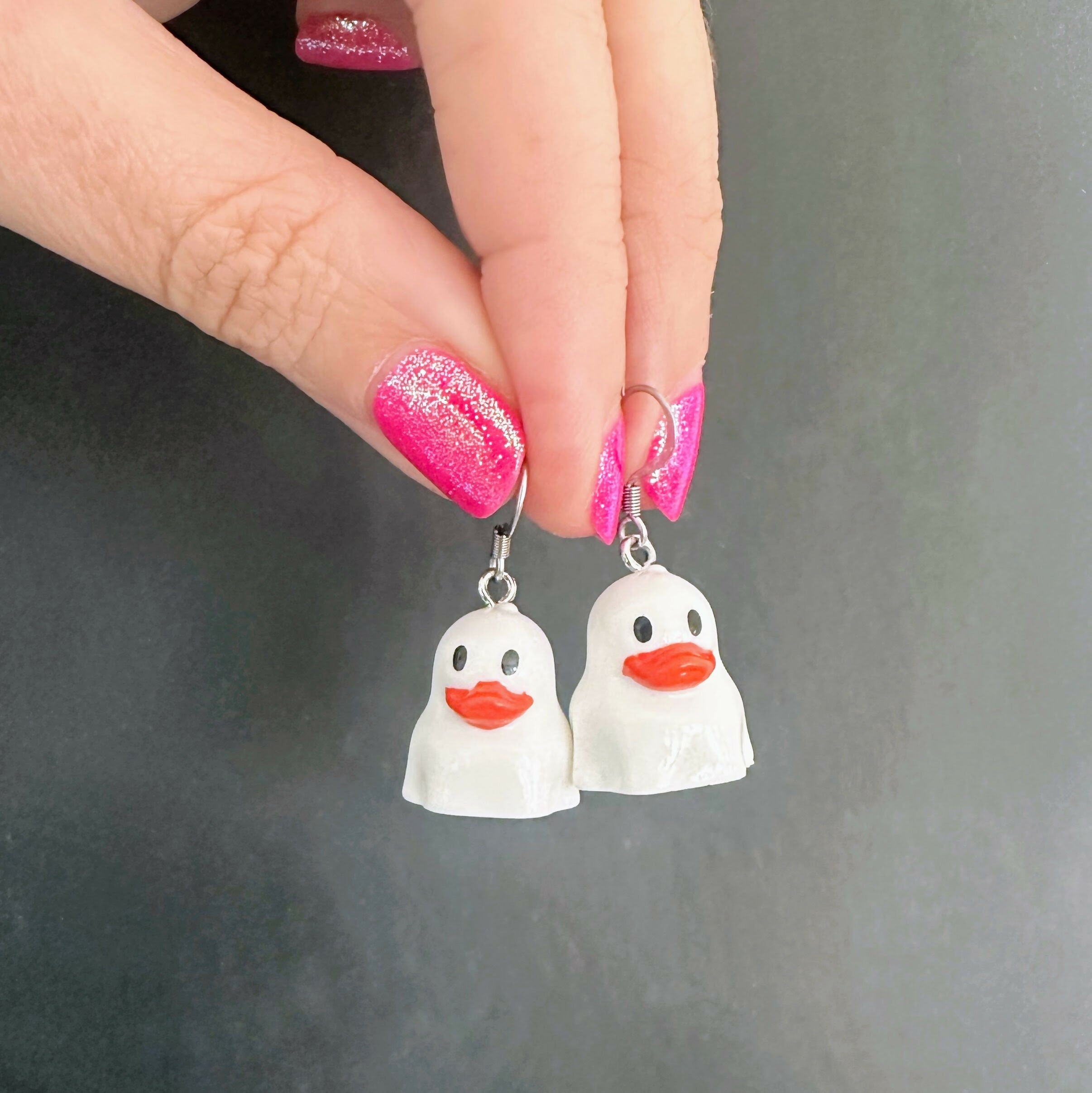 Ghost Duck Earrings