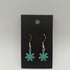 Blue Enamel Flower Earrings