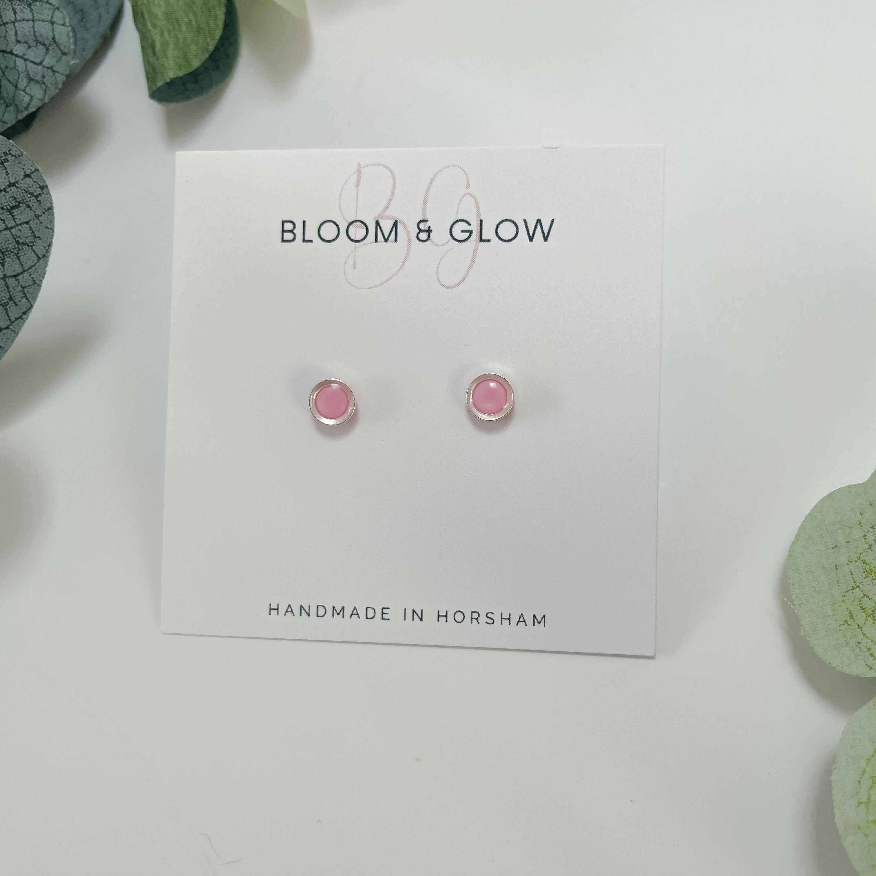 Pastel Circle Stud Earrings - Silver Edging | Art & Soul