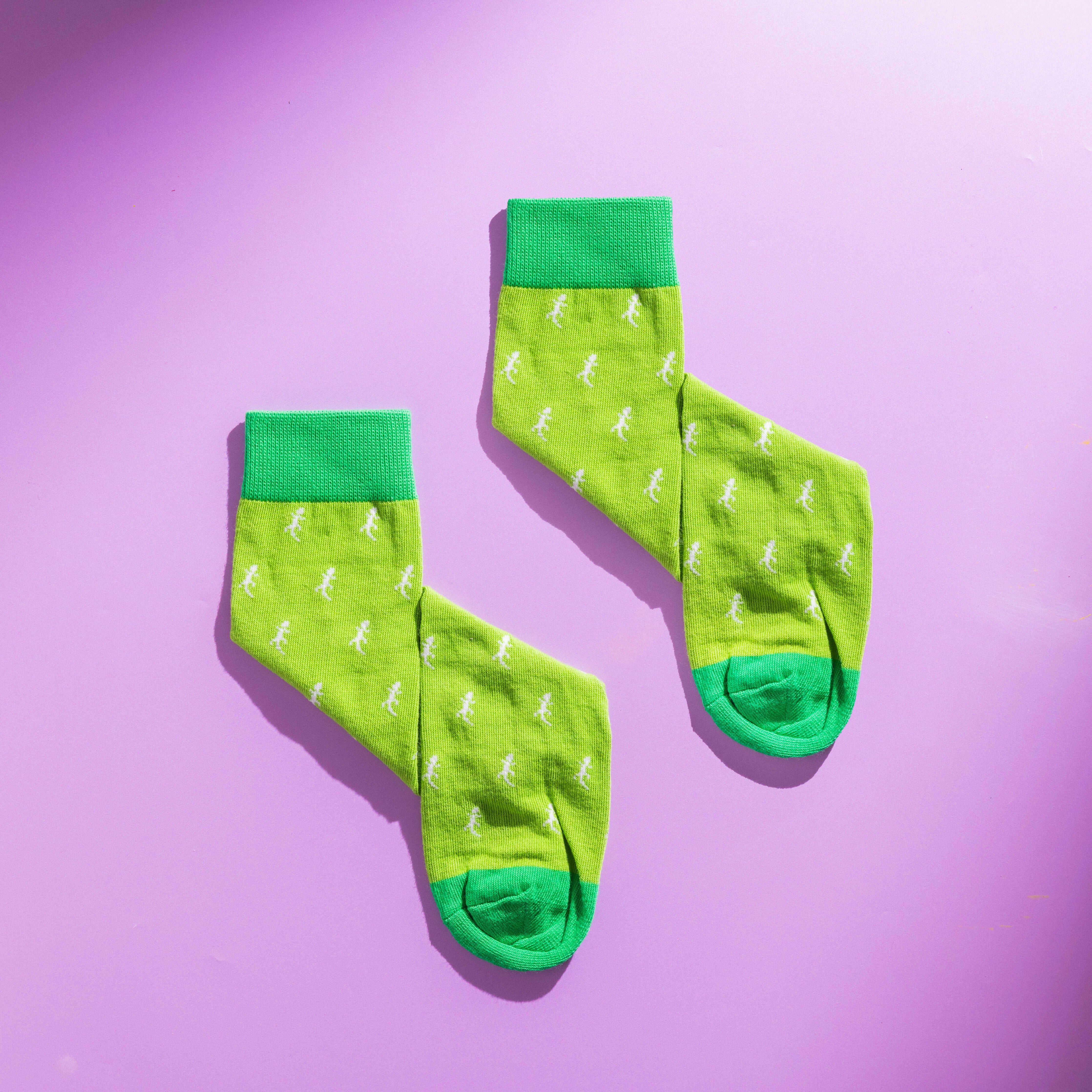 Persona Green Lizard Pattern Egyptian Cotton Men's Socks | UK 6.5 - 11