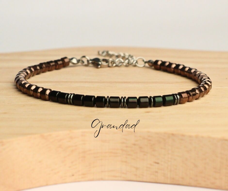 Gemstone Morse Code Bracelets