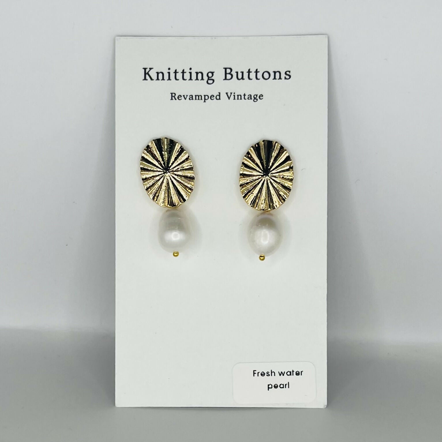 Revamped Vintage Earrings - Oval Star Burst