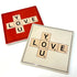 Scrabble Love You (Red) | Hand-Painted Decor | Art & Soul