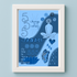 555 Angel Number Print Unframed A4 Blue