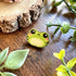 Algae the Frog Wooden Pin – Cute & Rustic Maple Pin | Art & Soul