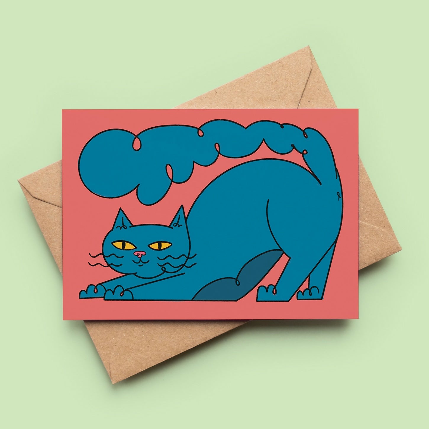 a6-card-cat-stretch-coral