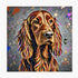 IRISH RED SETTER DOG COLOUR SPLASH MOUNTED ARTWORK