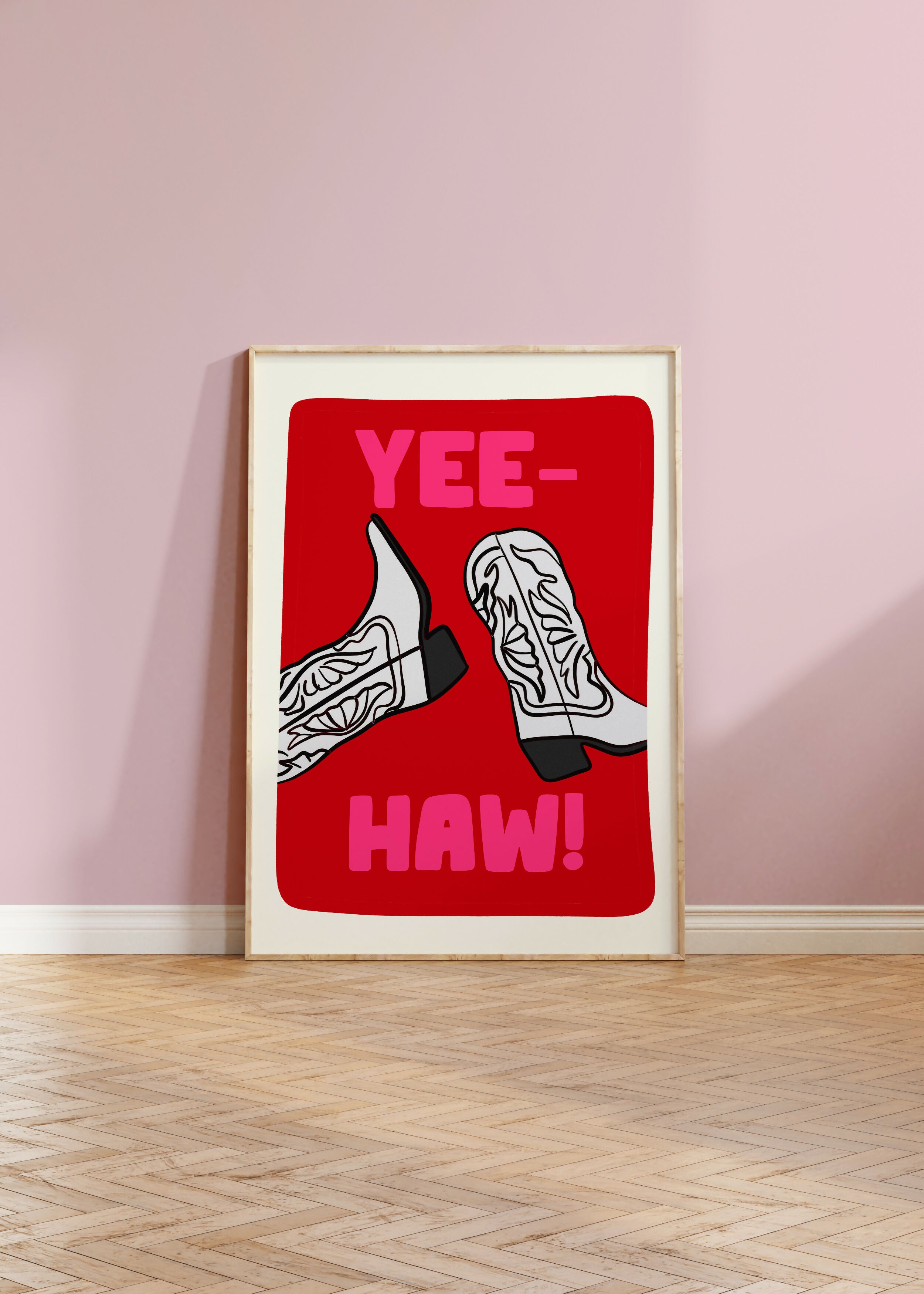 Yee Haw! Cowboy Boot Print | Handcrafted Art | Art & Soul