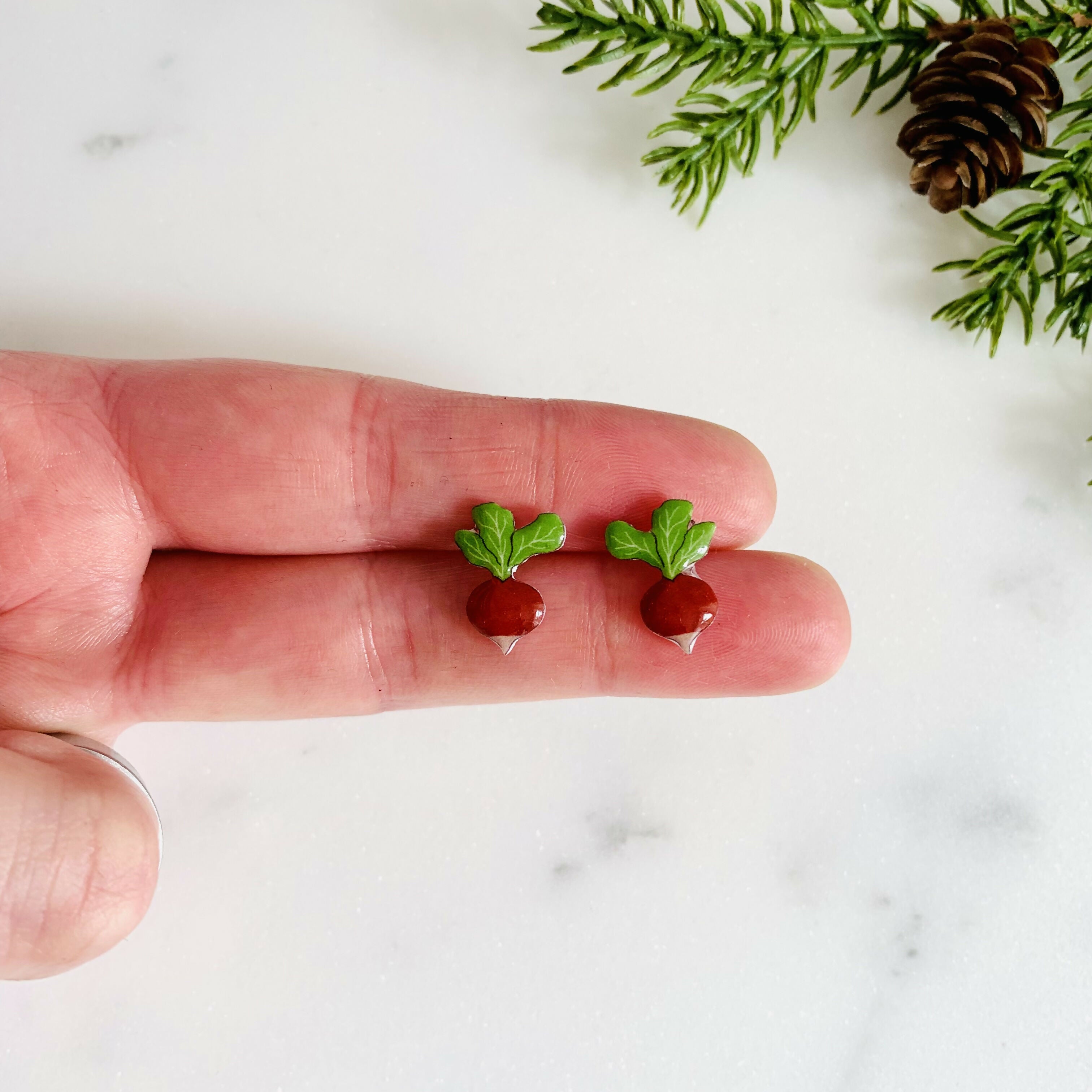 Radish Stud Earrings
