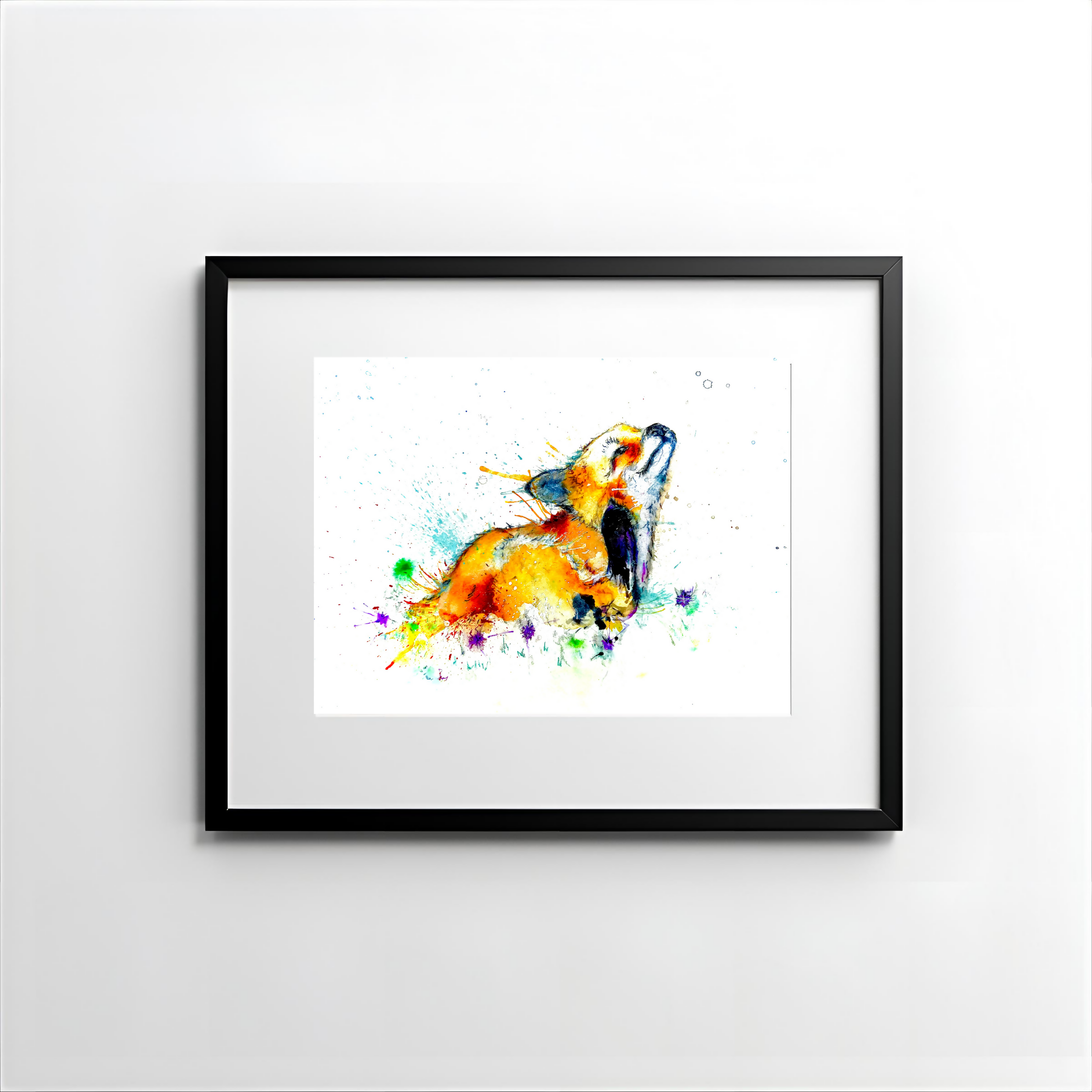 FINE ART PRINT OF ITCHY THE FOX, PART OF THE 'ANIMAL ART COLLECTION'