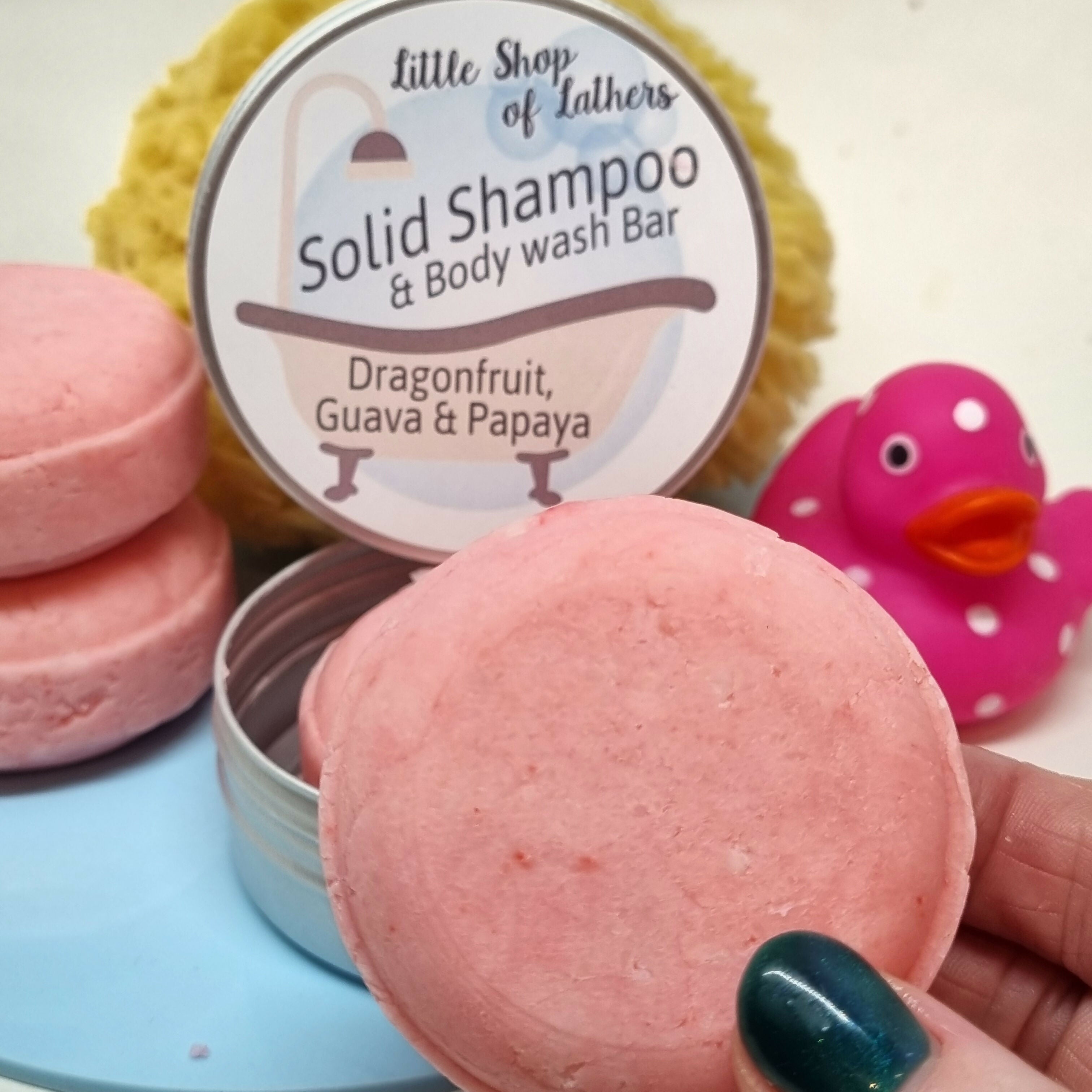 Solid Shampoo Bar & Body Wash - Dragonfruit, Guava, Papaya