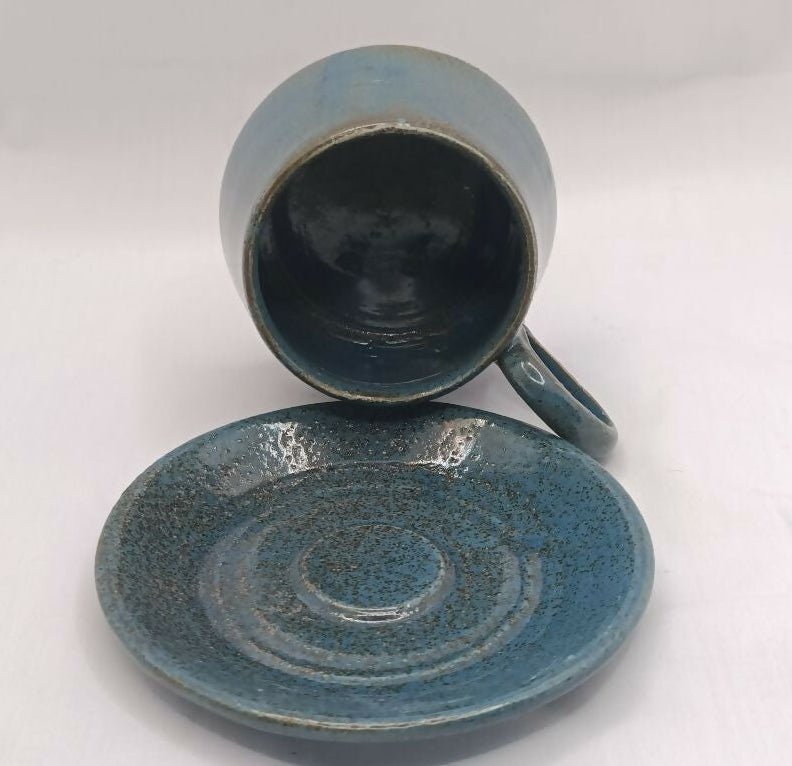 Indigo Espresso Cup And Saucer