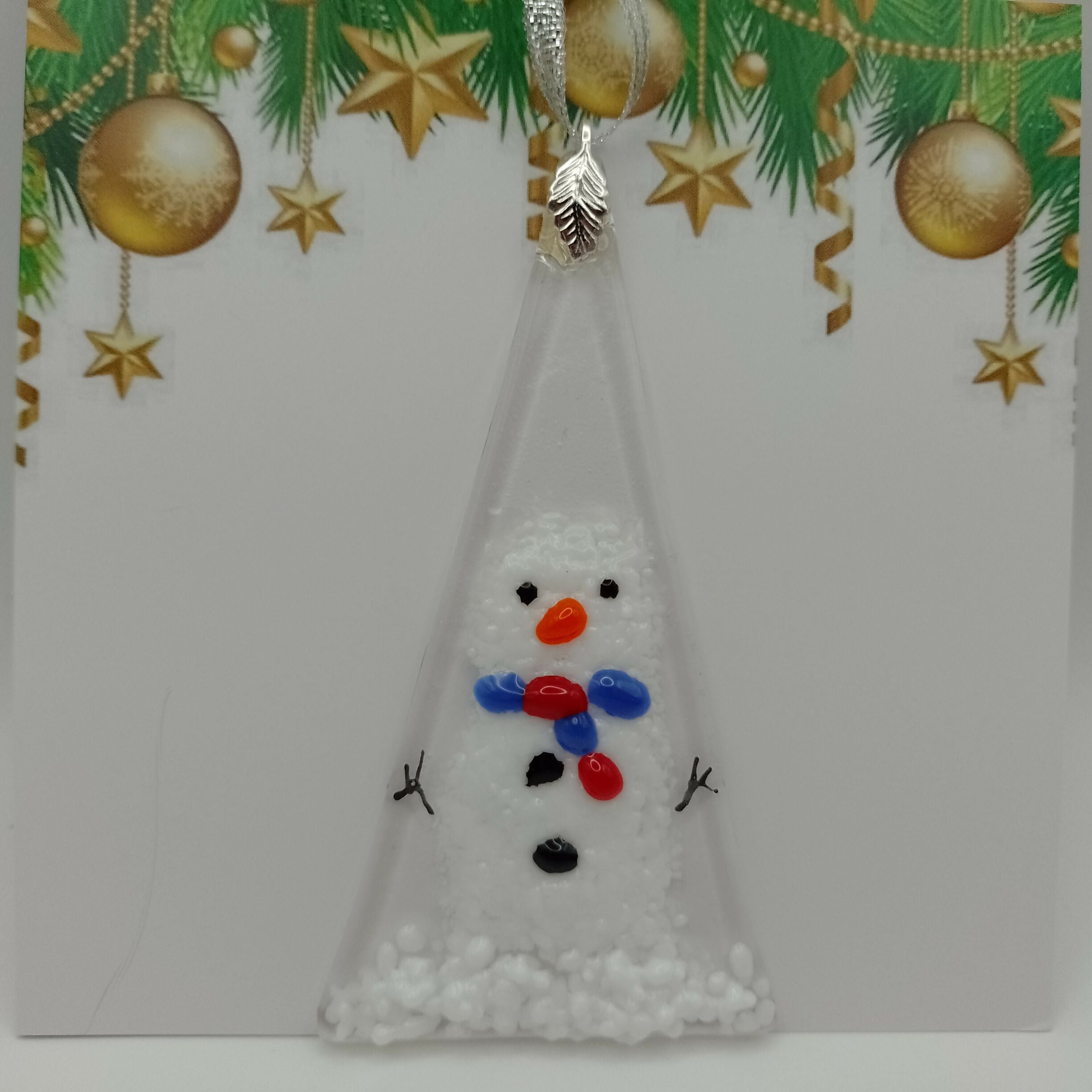 Fused Glass Christmas Card