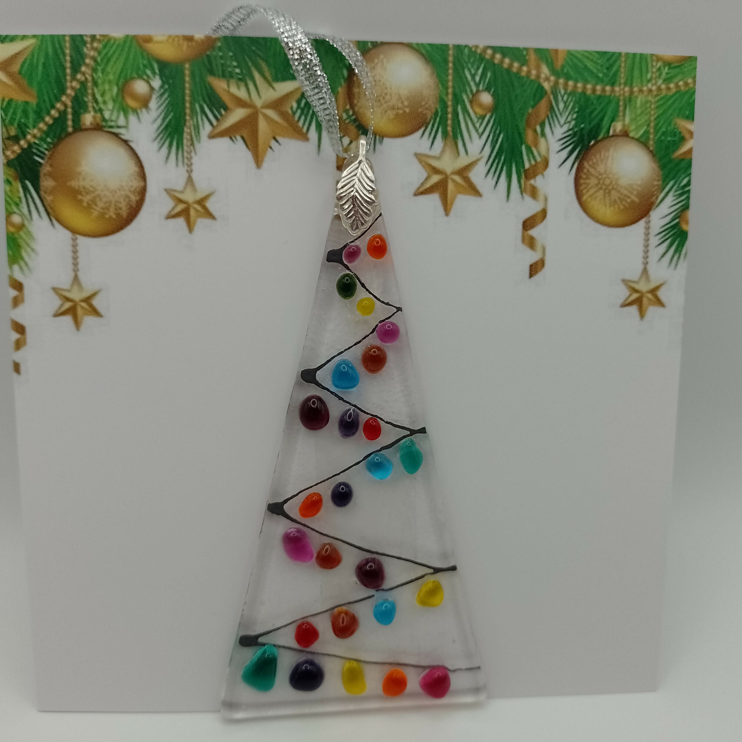 Fused Glass Christmas Card