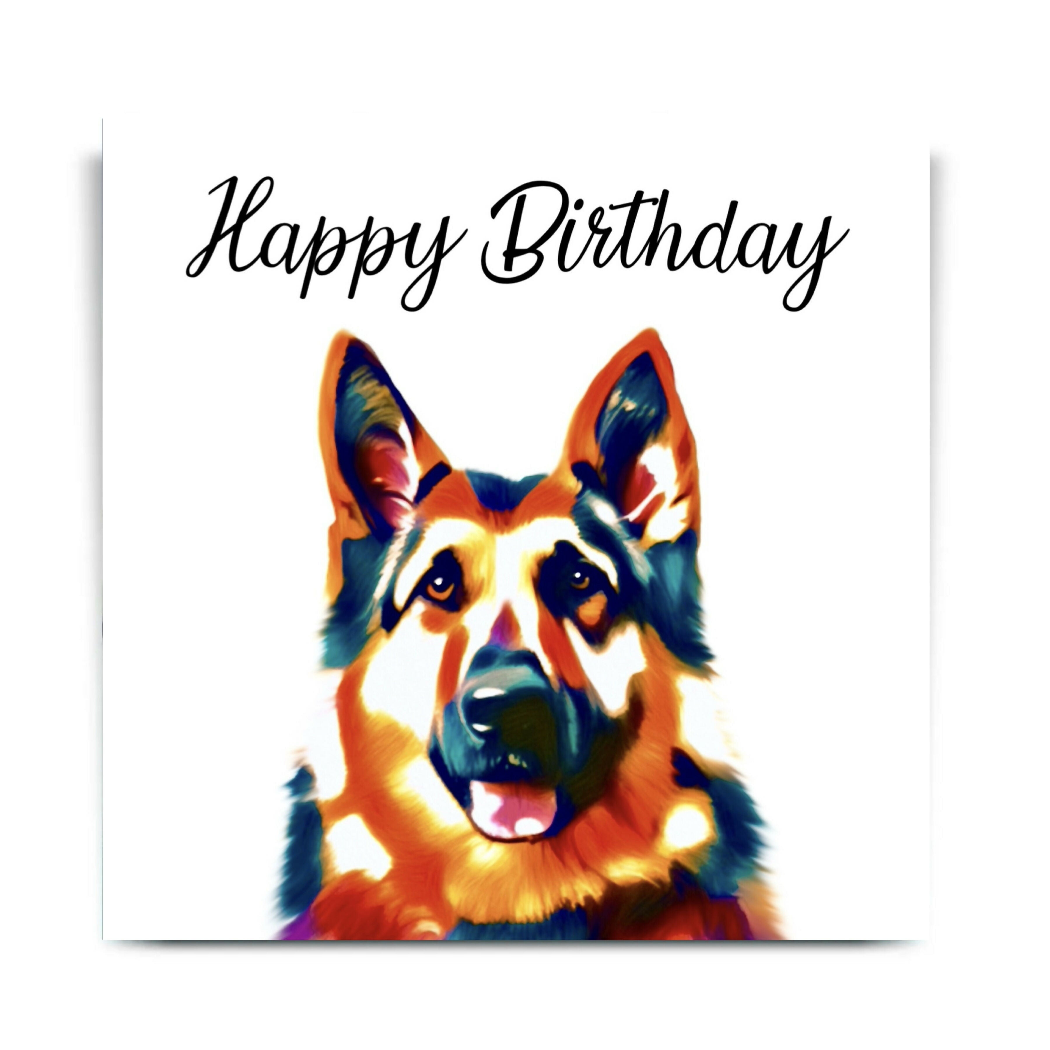 GERMAN SHEPHERD DOG GREETINGS CARD