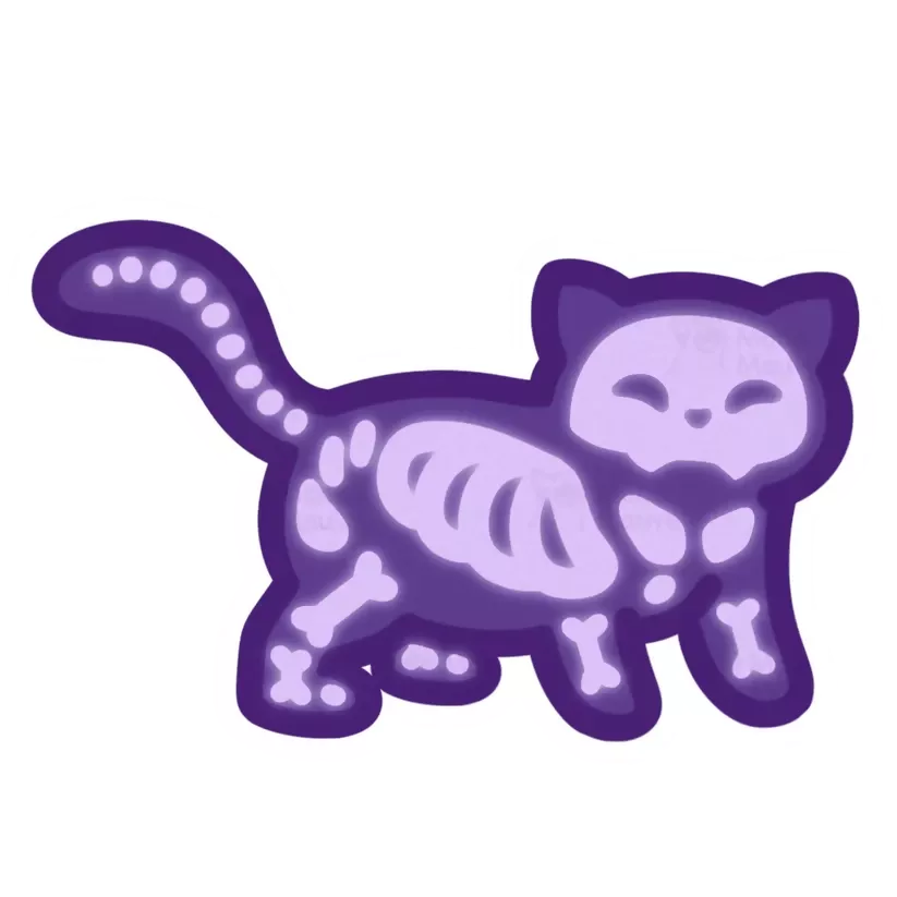 Skelly Cat Sticker