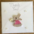 Thank You Crocheted card with Rabbit.