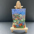 Wildflowers - Original Oil Painting Mini Canvas Fridge Magnet