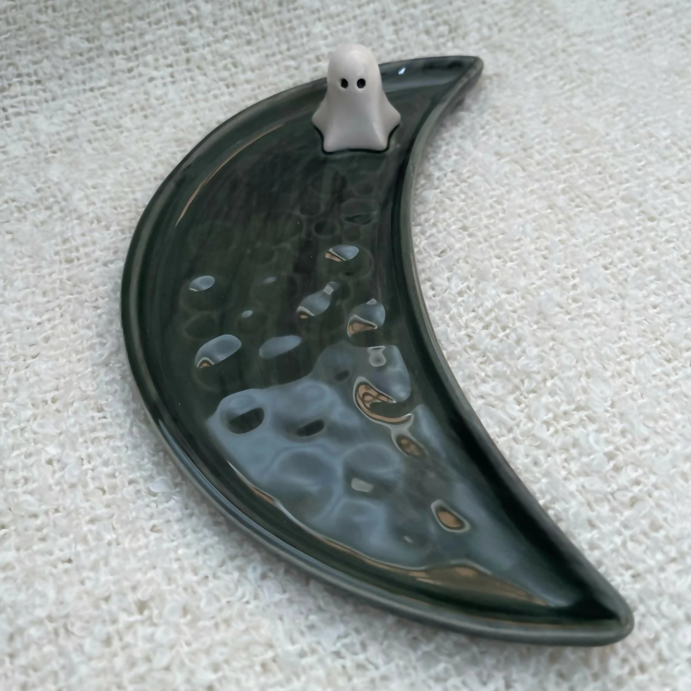 Green Ghost & Moon Plate