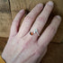 Handmade Adjustable Silver Toadstool Ring With Amber, Size O½