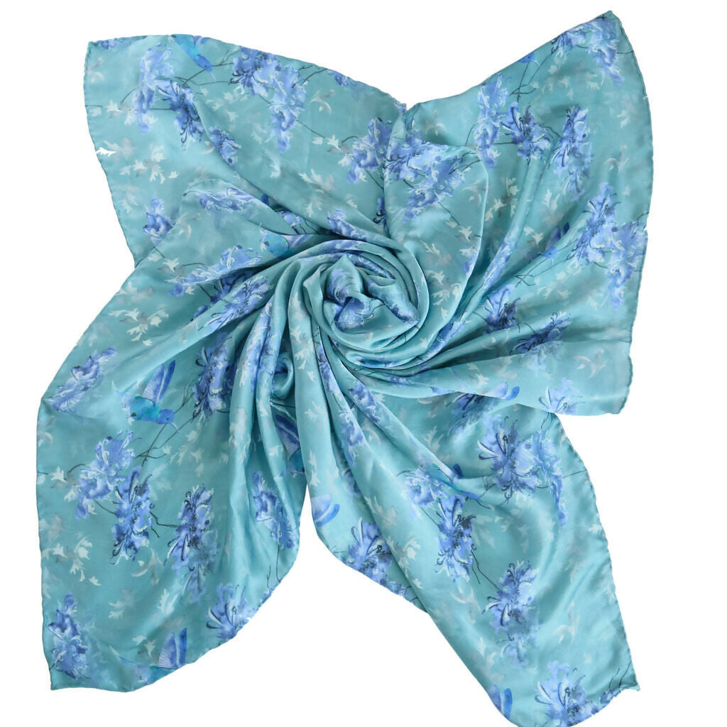 Large Square Silk Scarf | Elegant Versatility | Art & Soul