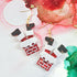 Handmade Santa Feet Resin Christmas Dangle Earrings