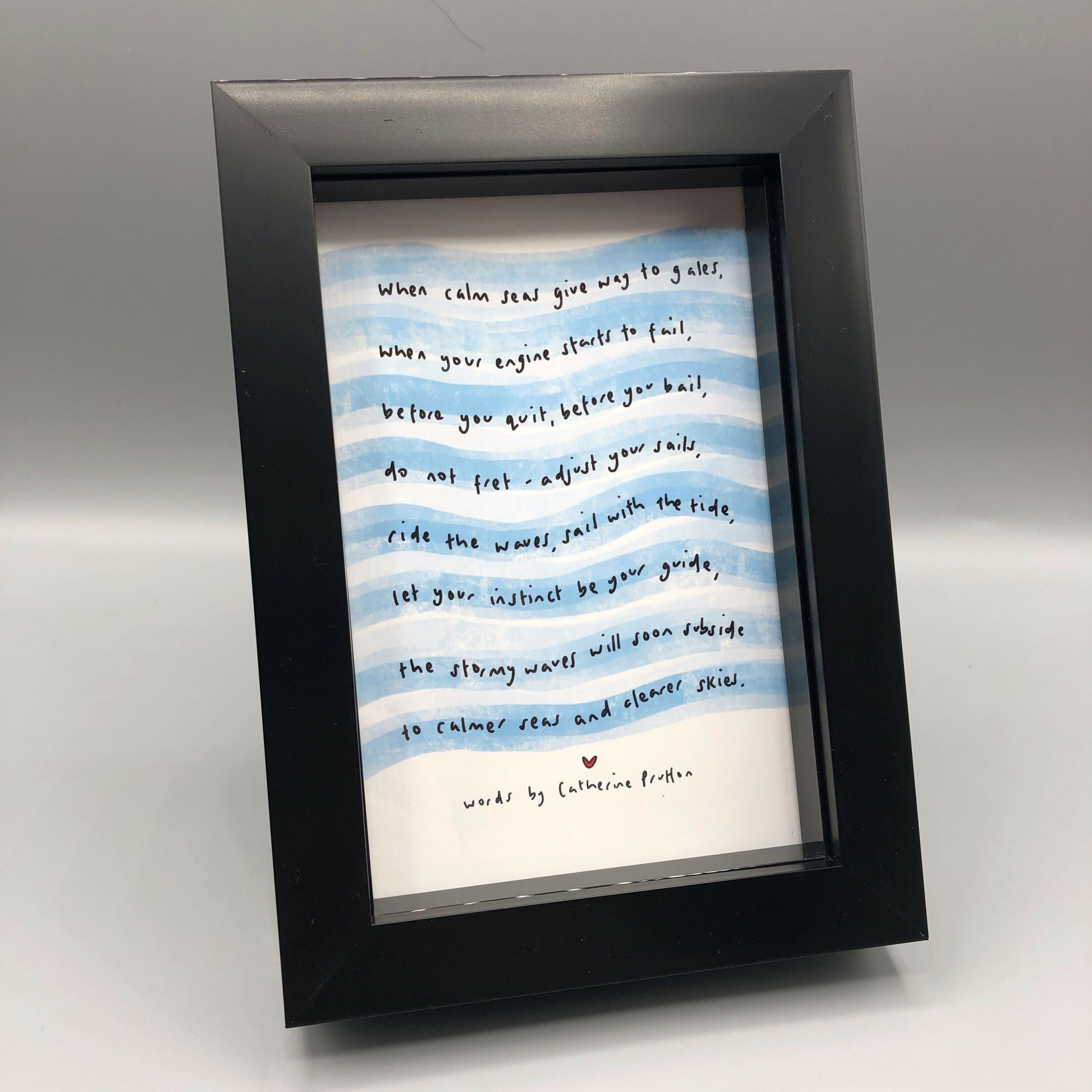 Calm Seas Framed Poem