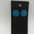 Mid Blue Circle Enamel Stud Earrings