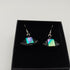 Triangular Dichroic Glass Earrings