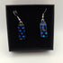 Black with Blue Spot Dichroic Glass Earrings