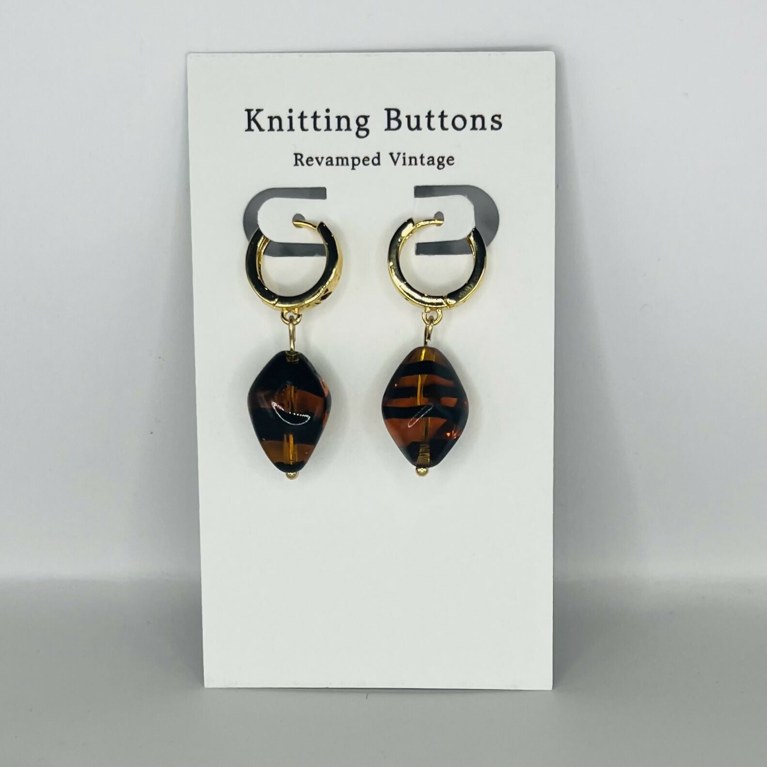 Revamped Vintage Earrings - Huggie Hoop