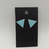Light Blue Enamel Triangle Stud Earrings